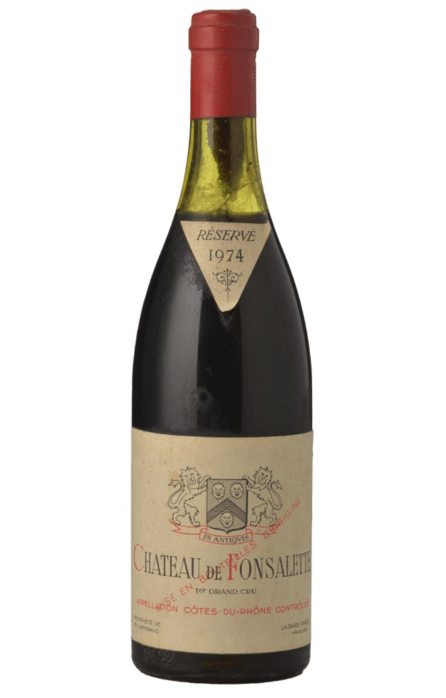 CHATEAU DE FONSALETTE Reserve, Cotes­ du­ Rhone. 1974
